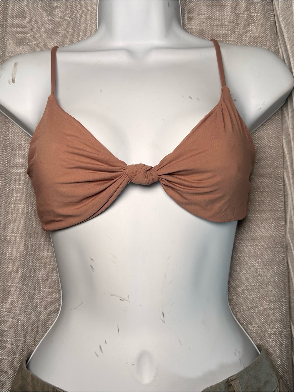 O'Neill Women's Knotted Bikini Top in Dusty Rose Tan